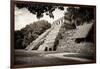 ¡Viva Mexico! B&W Collection - Mayan Temple of Inscriptions in Palenque IV-Philippe Hugonnard-Framed Photographic Print