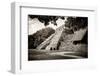 ¡Viva Mexico! B&W Collection - Mayan Temple of Inscriptions in Palenque IV-Philippe Hugonnard-Framed Photographic Print