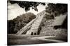 ¡Viva Mexico! B&W Collection - Mayan Temple of Inscriptions in Palenque IV-Philippe Hugonnard-Stretched Canvas