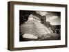 ¡Viva Mexico! B&W Collection - Mayan Temple of Inscriptions in Palenque-Philippe Hugonnard-Framed Photographic Print