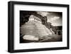 ¡Viva Mexico! B&W Collection - Mayan Temple of Inscriptions in Palenque-Philippe Hugonnard-Framed Photographic Print