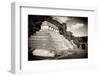 ¡Viva Mexico! B&W Collection - Mayan Temple of Inscriptions in Palenque-Philippe Hugonnard-Framed Photographic Print