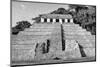 ¡Viva Mexico! B&W Collection - Mayan Temple of Inscriptions V - Palenque-Philippe Hugonnard-Mounted Photographic Print