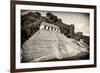 ¡Viva Mexico! B&W Collection - Mayan Temple of Inscriptions VI - Palenque-Philippe Hugonnard-Framed Photographic Print
