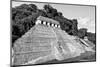 ¡Viva Mexico! B&W Collection - Mayan Temple of Inscriptions VII - Palenque-Philippe Hugonnard-Mounted Photographic Print