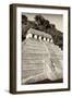 ¡Viva Mexico! B&W Collection - Mayan Temple of Inscriptions VIII - Palenque-Philippe Hugonnard-Framed Premium Photographic Print