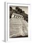 ¡Viva Mexico! B&W Collection - Mayan Temple of Inscriptions VIII - Palenque-Philippe Hugonnard-Framed Photographic Print