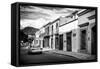 ¡Viva Mexico! B&W Collection - Mexican Street Oaxaca IV-Philippe Hugonnard-Framed Stretched Canvas