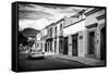 ¡Viva Mexico! B&W Collection - Mexican Street Oaxaca IV-Philippe Hugonnard-Framed Stretched Canvas