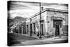 ¡Viva Mexico! B&W Collection - Mexican Street Oaxaca VI-Philippe Hugonnard-Stretched Canvas