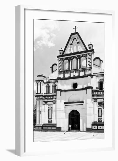 ¡Viva Mexico! B&W Collection - Mexican White Church II-Philippe Hugonnard-Framed Photographic Print