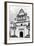 ¡Viva Mexico! B&W Collection - Mexican White Church II-Philippe Hugonnard-Framed Photographic Print