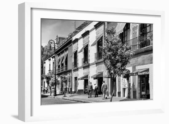 ¡Viva Mexico! B&W Collection - Mexico City Facades-Philippe Hugonnard-Framed Photographic Print