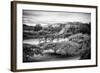 ¡Viva Mexico! B&W Collection - Monte Alban Pyramids II-Philippe Hugonnard-Framed Photographic Print