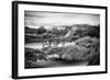 ¡Viva Mexico! B&W Collection - Monte Alban Pyramids II-Philippe Hugonnard-Framed Photographic Print