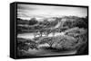 ¡Viva Mexico! B&W Collection - Monte Alban Pyramids II-Philippe Hugonnard-Framed Stretched Canvas