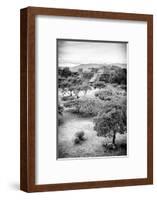 ¡Viva Mexico! B&W Collection - Monte Alban Pyramids VI-Philippe Hugonnard-Framed Photographic Print