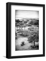 ¡Viva Mexico! B&W Collection - Monte Alban Pyramids VI-Philippe Hugonnard-Framed Photographic Print