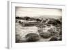 ¡Viva Mexico! B&W Collection - Monte Alban Pyramids VII-Philippe Hugonnard-Framed Photographic Print