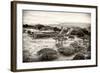 ¡Viva Mexico! B&W Collection - Monte Alban Pyramids VII-Philippe Hugonnard-Framed Photographic Print