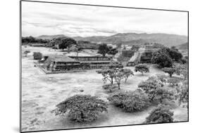 ¡Viva Mexico! B&W Collection - Monte Alban Pyramids VIII-Philippe Hugonnard-Mounted Photographic Print