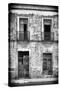 ¡Viva Mexico! B&W Collection - Old Facade-Philippe Hugonnard-Stretched Canvas