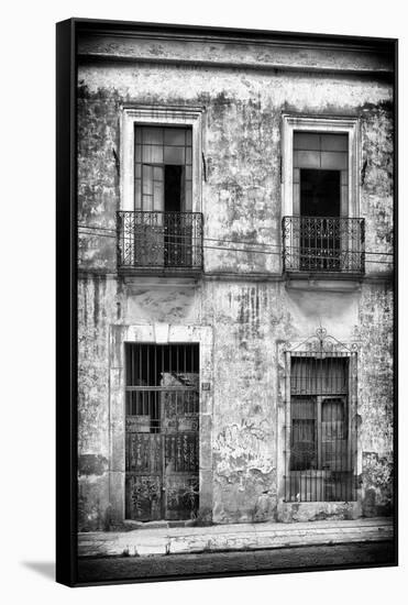 ¡Viva Mexico! B&W Collection - Old Facade-Philippe Hugonnard-Framed Stretched Canvas