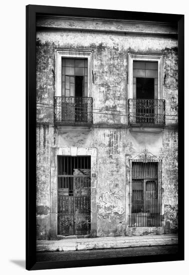 ¡Viva Mexico! B&W Collection - Old Facade-Philippe Hugonnard-Framed Photographic Print