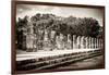 ¡Viva Mexico! B&W Collection - One Thousand Mayan Columns - Chichen Itza-Philippe Hugonnard-Framed Photographic Print