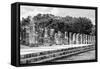 ¡Viva Mexico! B&W Collection - One Thousand Mayan Columns II - Chichen Itza-Philippe Hugonnard-Framed Stretched Canvas