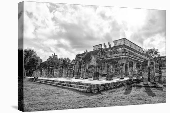 ¡Viva Mexico! B&W Collection - One Thousand Mayan Columns V - Chichen Itza-Philippe Hugonnard-Stretched Canvas