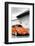 ¡Viva Mexico! B&W Collection - Orange VW Beetle in San Cristobal de Las Casas-Philippe Hugonnard-Framed Photographic Print