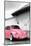 ¡Viva Mexico! B&W Collection - Pink VW Beetle in San Cristobal de Las Casas-Philippe Hugonnard-Mounted Photographic Print
