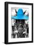 ¡Viva Mexico! B&W Collection - Portrait of Horse with Blue Hat-Philippe Hugonnard-Framed Photographic Print