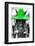 ¡Viva Mexico! B&W Collection - Portrait of Horse with Green Hat-Philippe Hugonnard-Framed Photographic Print