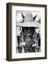 ¡Viva Mexico! B&W Collection - Portrait of Horse with Hat II-Philippe Hugonnard-Framed Photographic Print