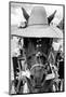 ¡Viva Mexico! B&W Collection - Portrait of Horse with Hat II-Philippe Hugonnard-Mounted Photographic Print