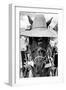 ¡Viva Mexico! B&W Collection - Portrait of Horse with Hat II-Philippe Hugonnard-Framed Photographic Print