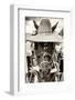 ¡Viva Mexico! B&W Collection - Portrait of Horse with Hat-Philippe Hugonnard-Framed Photographic Print