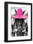 ¡Viva Mexico! B&W Collection - Portrait of Horse with Pink Hat-Philippe Hugonnard-Framed Photographic Print