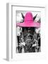 ¡Viva Mexico! B&W Collection - Portrait of Horse with Pink Hat-Philippe Hugonnard-Framed Photographic Print