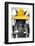 ¡Viva Mexico! B&W Collection - Portrait of Horse with Yellow Hat-Philippe Hugonnard-Framed Photographic Print