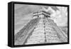 ¡Viva Mexico! B&W Collection - Pyramid Chichen Itza II-Philippe Hugonnard-Framed Stretched Canvas