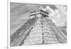 ¡Viva Mexico! B&W Collection - Pyramid Chichen Itza II-Philippe Hugonnard-Framed Photographic Print