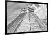 ¡Viva Mexico! B&W Collection - Pyramid Chichen Itza II-Philippe Hugonnard-Framed Photographic Print