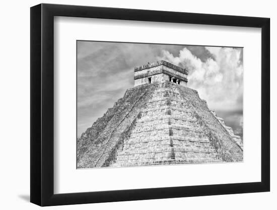 ¡Viva Mexico! B&W Collection - Pyramid Chichen Itza II-Philippe Hugonnard-Framed Photographic Print