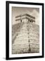 ¡Viva Mexico! B&W Collection - Pyramid Chichen Itza III-Philippe Hugonnard-Framed Premium Photographic Print