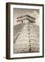 ¡Viva Mexico! B&W Collection - Pyramid Chichen Itza III-Philippe Hugonnard-Framed Photographic Print