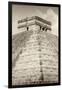 ¡Viva Mexico! B&W Collection - Pyramid Chichen Itza III-Philippe Hugonnard-Framed Photographic Print