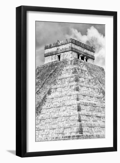 ¡Viva Mexico! B&W Collection - Pyramid Chichen Itza IV-Philippe Hugonnard-Framed Photographic Print